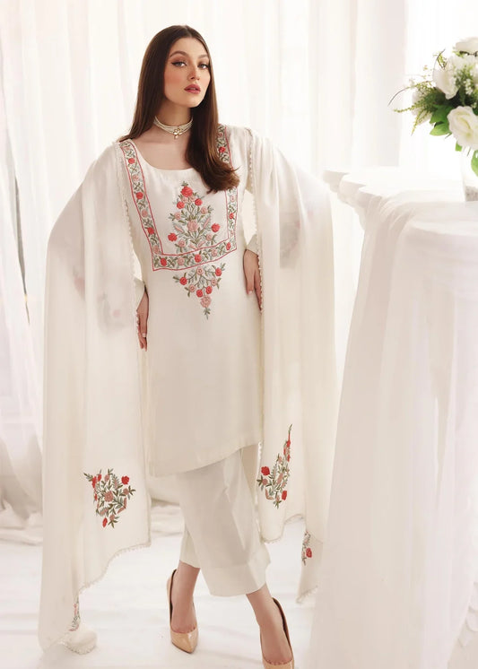 ZAIRA  PREMIUM EMBROIDERED COTTON SUIT SET