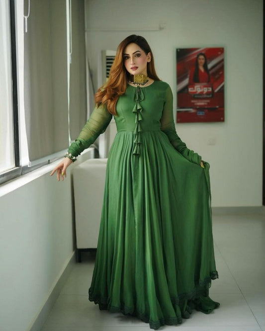 ERVA GREEN PREMIUM ANARKALI SUT SET DT-114