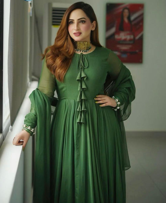 ERVA GREEN PREMIUM ANARKALI SUT SET DT-114